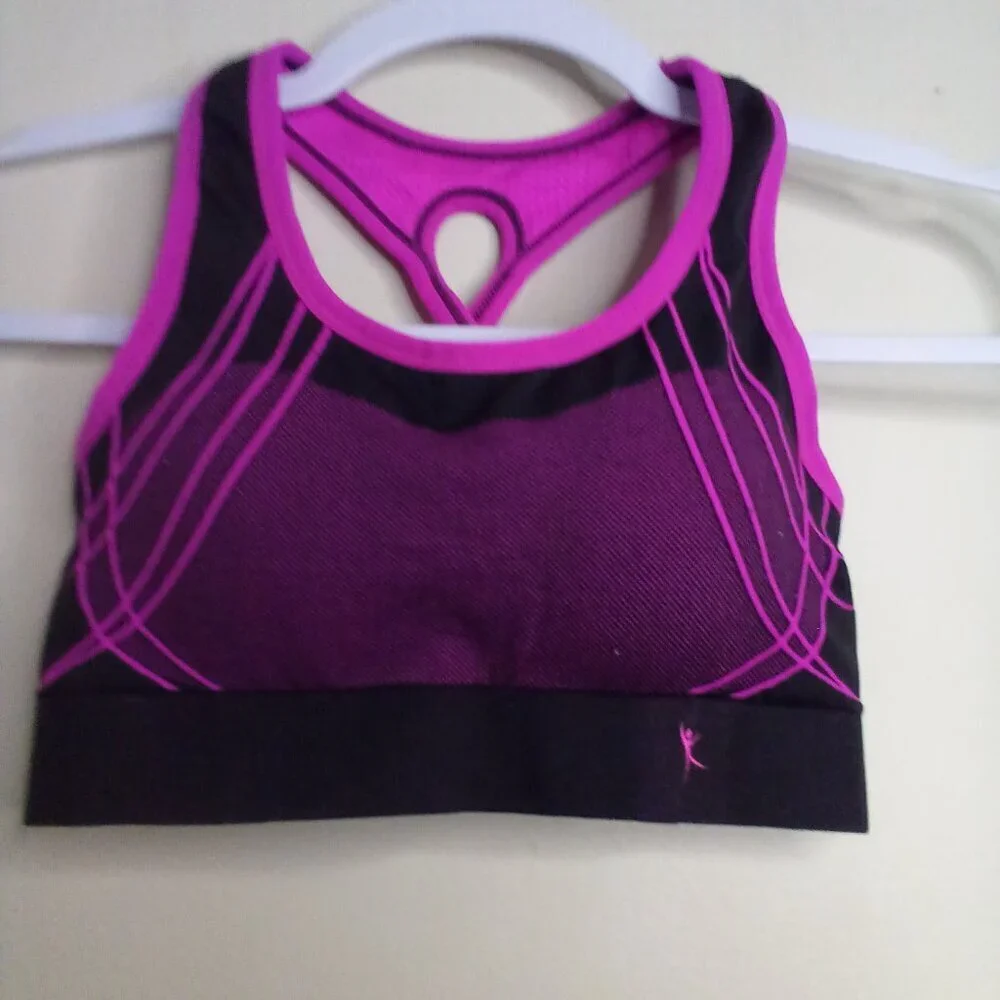 Danskin Now Sports Bra Women S Active Athletic Workout Purple Black